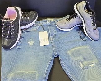 Zara Size 30 Womens Skinny Jeans, Sketchers Size 7 Sneakers, Avia Size 7 Walking Shoes