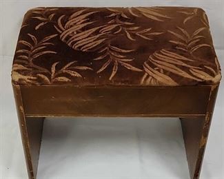 Vintage Vanity Bench Seat Upholstered