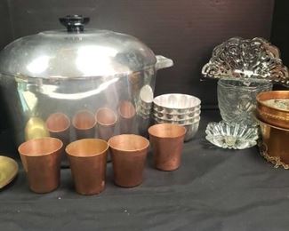 VIntage Magnalite Wagnerware 6 Qt Pot, Copper Accessories And More