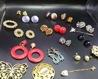Vintage ClipOn Earrings And Pins