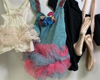 Vintage Ballet Tutus Leotard With Toe Shoes