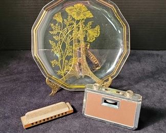 Sports Glass 2.5x, M.Hohner Harmonica, 50th Anniversary Plate With Holder