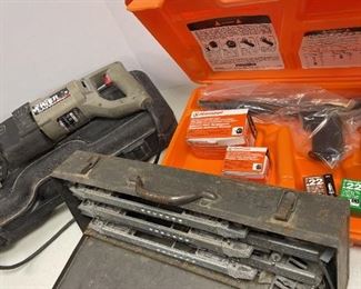 PorterCable Tiger Saw, New Ramset Nailer, Stanley Door  Jamb Butt Templet