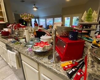 Kitchen loaded with RED everything