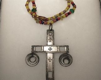 Hudson Bay Trading Cross with Beads.