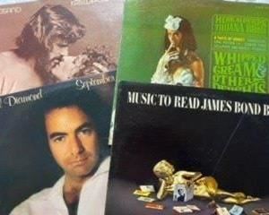 Vintage vinyl records.
