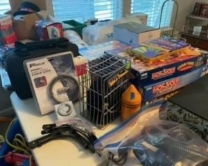 Toyes, games, lock, Eddie Bauer portable CD player