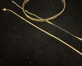 Gold Necklace And Bracelet