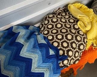 Handmade Afghan And Throw Mystery Lot