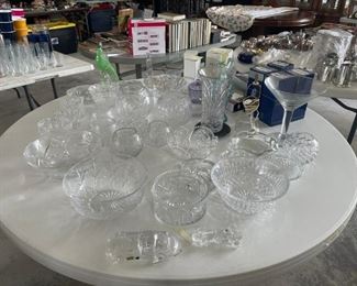 Crystal bowls and vases