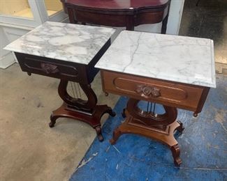 marble top end tables '