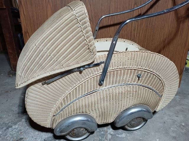 Antique baby buggy