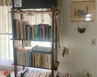 Roku TV and lots of books