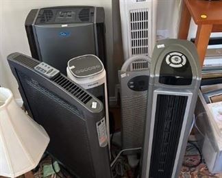 air purifiers,  heaters, fans