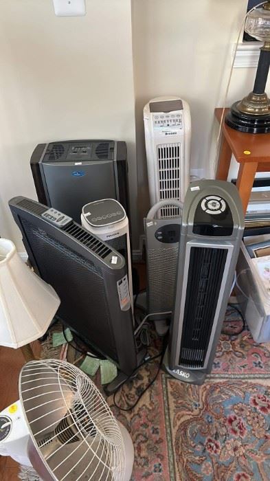 air purifiers,  heaters, fans