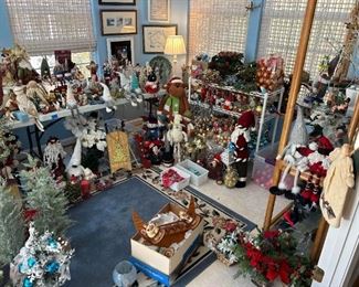 Christmas decorations and ornaments. Nutcrackers, Gnomes, trees and more!