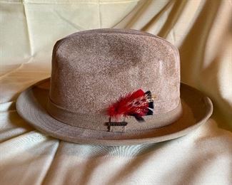 Tan Suede Leather Hat
