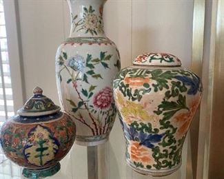 Antique oriental pottery