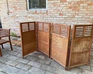 Cedar wood garden- room divider 