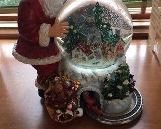 Large Musical Santa Snow Globe Lights Up, Train Moves, & Plays “We Wish You A Merry Christmas"