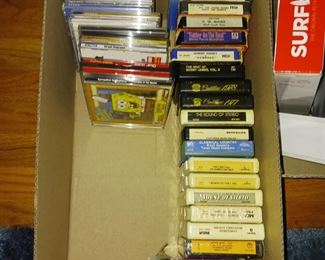 8-track tapes and music CDs