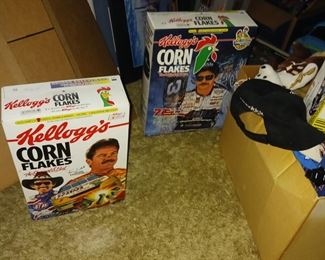 NASCAR Corn Flakes boxes cereal