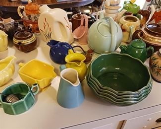 Vintage teapots, creamers, sugars ceramics