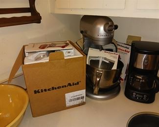 KitchenAid mixers with an ice cream maker attachment