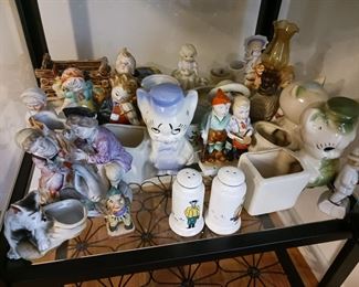 Salt and pepper collection vintage ceramic planters USA and Japan