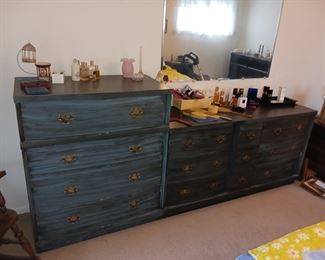 Vintage painted blue dressers