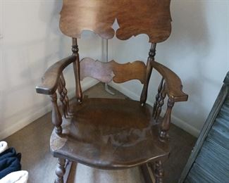 Unusual antique rocking chair