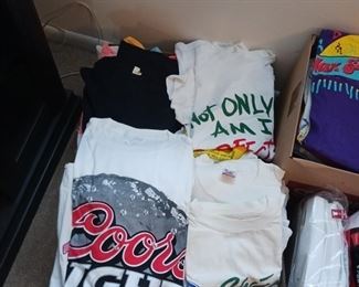 Nice selection of advertising t-shirts