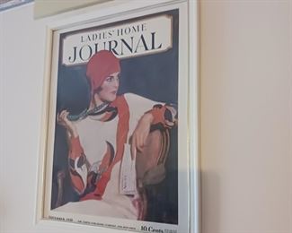 Art Deco Ladies Home Journal framed pictures