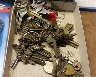 Vintage key collection