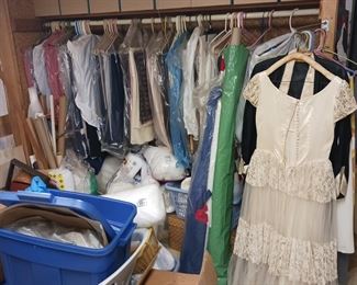 Antique wedding dress and sewing Fabrics