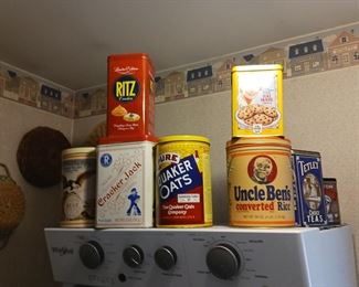 Reproduction advertising tins