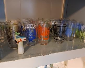 Vintage juice glasses 1960s