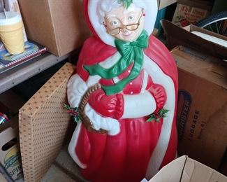Blow mold Mrs Claus Christmas plastic