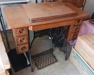 Treadle sewing machine table only no sewing machine
