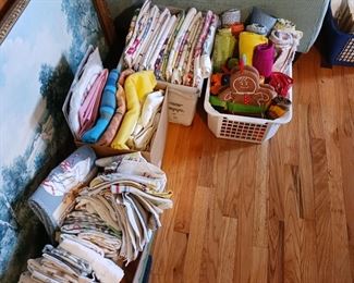 Tons of vintage Linens