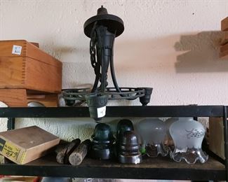 Vintage telephone glass insulators