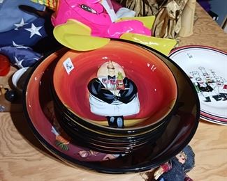 Cheerful pasta serving Bowl set
