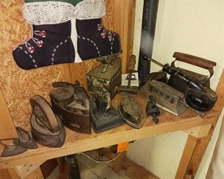 Antique iron clothes iron collection