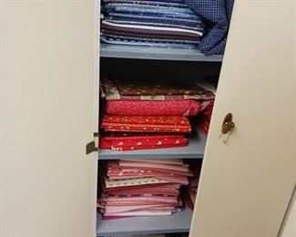 Tons of scrap and bolts of fabric sewing and quilting supplies