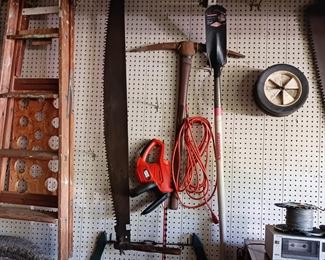 Antique Timber Lumberjack saws