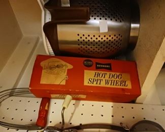 Vintage Hot Dog spit wheel