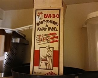 Vintage barbecue weenie go round Kabob wheel