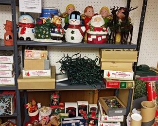 Vintage Christmas lights and decorations