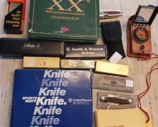 Buck knives folding knives compass Case XX Smith & Wesson knives