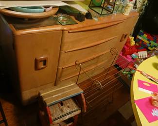 Mid-century blonde furniture